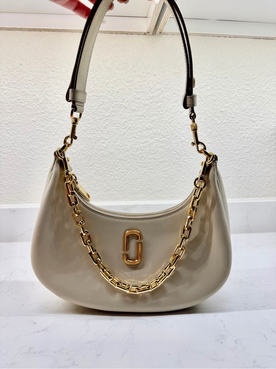 Marc Jacobs Handbags - Gold-Chain Taupe Hobo Shoulder Bag